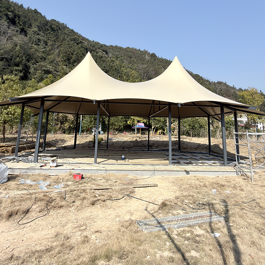 Double Peak Glamping Tent – Wild Luxury Twin-Peak Safari Tent for Resort & Eco-Lodge (Wholesale) - 图片 2