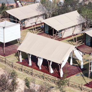 Luxury Glamping Log Cabin Tents for Camping Resorts