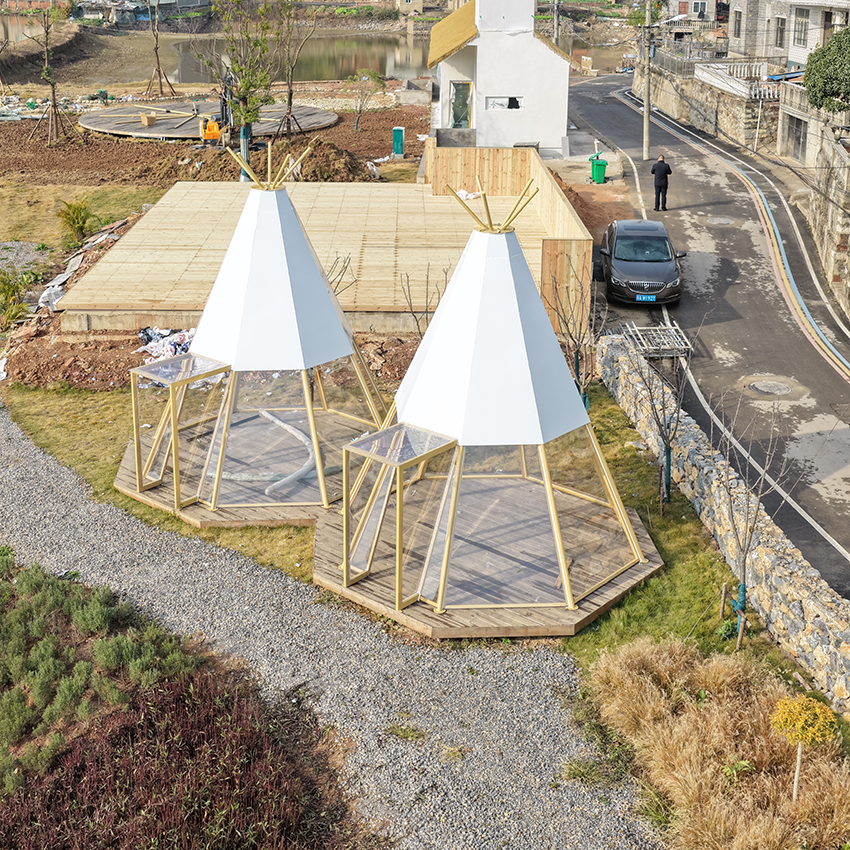 Scenic Campground Tipi Tent Custom Manufacture - 图片 3