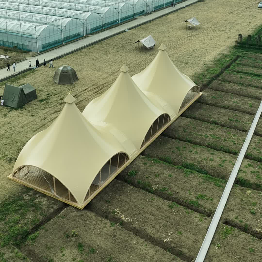 Triple Skydome Tent – Large Family Camping Tent with 3 Connected Domes - 图片 3