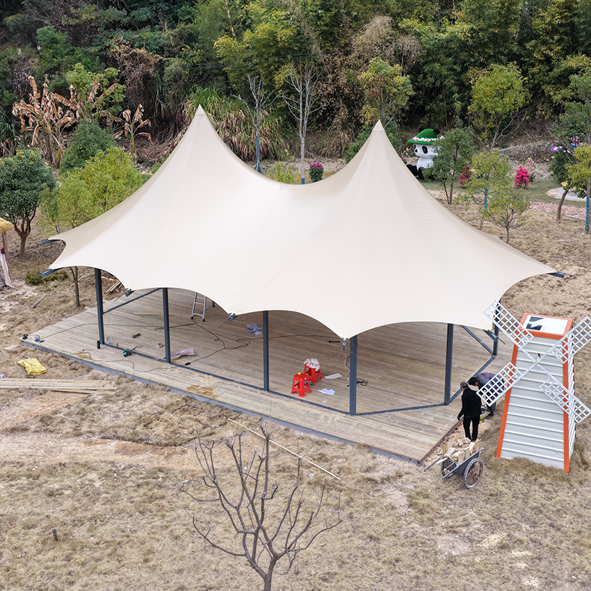 Double Peak Glamping Tent – Wild Luxury Twin-Peak Safari Tent for Resort & Eco-Lodge (Wholesale)