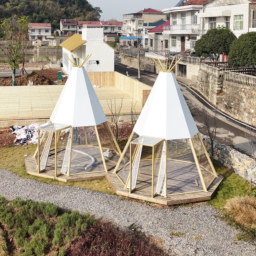 Scenic Campground Tipi Tent Custom Manufacture