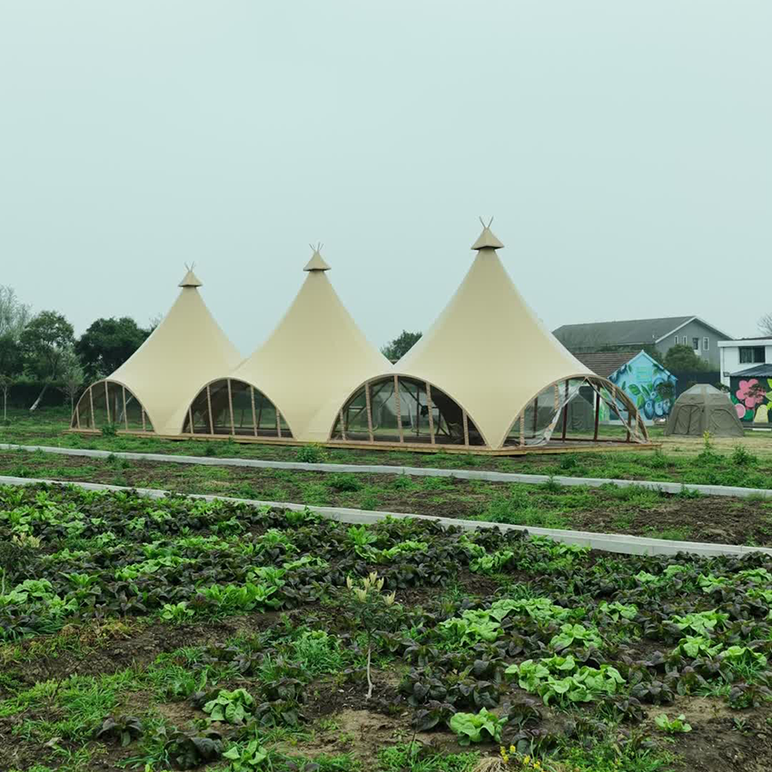 Triple Skydome Tent – Large Family Camping Tent with 3 Connected Domes - 图片 4