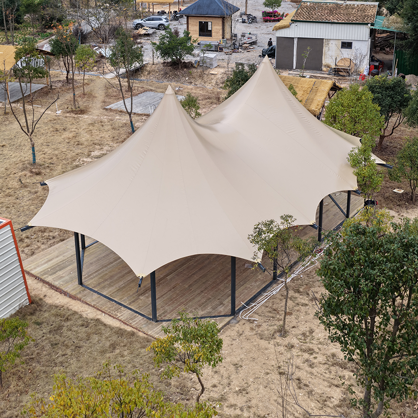 Double Peak Glamping Tent – Wild Luxury Twin-Peak Safari Tent for Resort & Eco-Lodge (Wholesale) - 图片 3