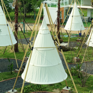 Outdoor Landscape Lantern Tents – Creative Hanging Conical Shade Sails for Premium Leisure Spaces