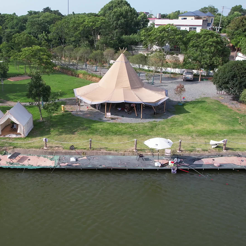 Large Luxury Tipi Tent (Hat Tent), Perfect for Scenic Campsites and Resorts - 图片 4