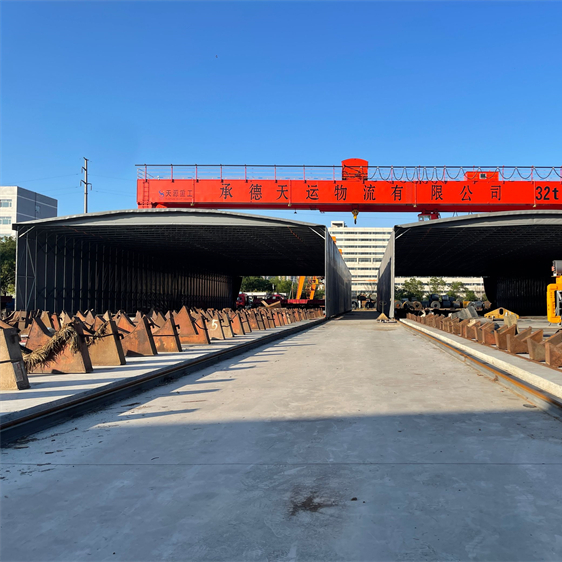 Large Span Electric Telescopic Canopy Shed | Custom Outdoor Sliding Warehouse Awning - 图片 4