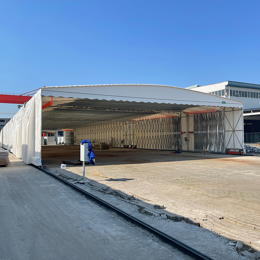 Industrial Motorized Retractable Canopy for Outdoor Warehouse Storage - Factory Direct Sales - Image 2