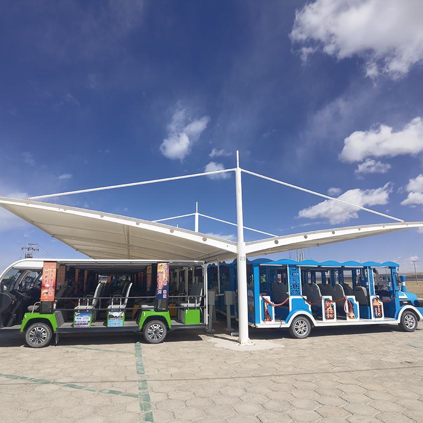 All-Weather Wind & UV Resistant Tensile Membrane Canopy for Resort Sightseeing Fleet & Car Parks - 图片 2