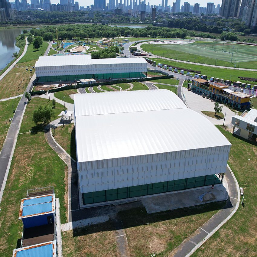 Retractable Sports Court Canopy: Electric Heavy-Duty Steel Post Fabric Roof Structure for Padel, Tennis, & Multi-Purpose Arenas - Image 2