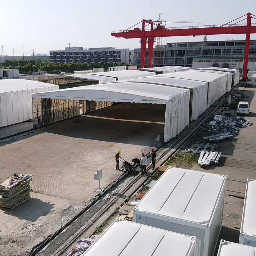 Industrial Motorized Retractable Canopy for Outdoor Warehouse Storage - Factory Direct Sales