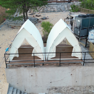 Eco-Friendly Sail Canvas Tent for Nature Resorts | High-End Glamping Tent with Panoramic Views