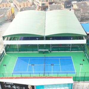 Electric Sliding Roof System for Padel & Tennis Courts | All-Weather Protection