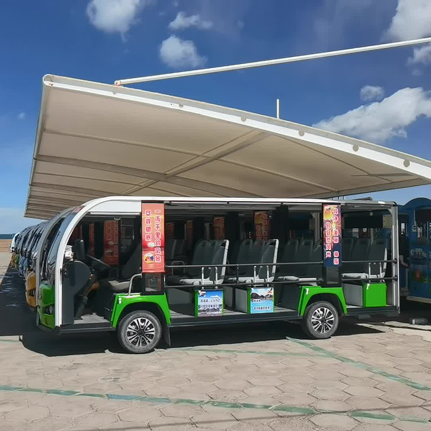 All-Weather Wind & UV Resistant Tensile Membrane Canopy for Resort Sightseeing Fleet & Car Parks - 图片 4