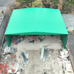 Light Steel Motorized Retractable Canopy Tent - Outdoor Waterproof Sliding Shelter for Factory Yard & Warehouse