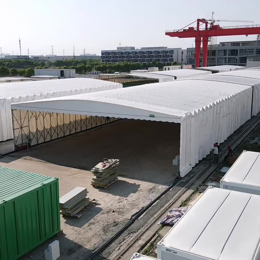 Industrial Motorized Retractable Canopy for Outdoor Warehouse Storage - Factory Direct Sales - Image 4