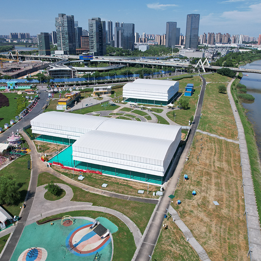 Retractable Sports Court Canopy: Electric Heavy-Duty Steel Post Fabric Roof Structure for Padel, Tennis, & Multi-Purpose Arenas - Image 5