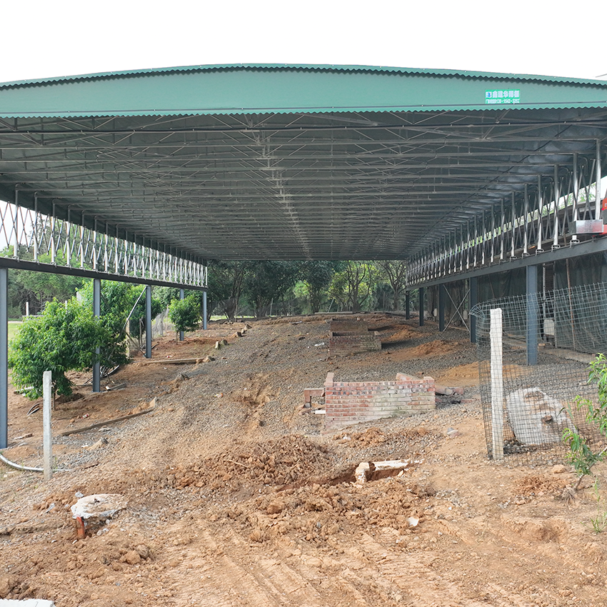 Steel Column Electric Retractable Canopy | Waterproof Tent for Factory Aisle & Outdoor Storage - Image 5