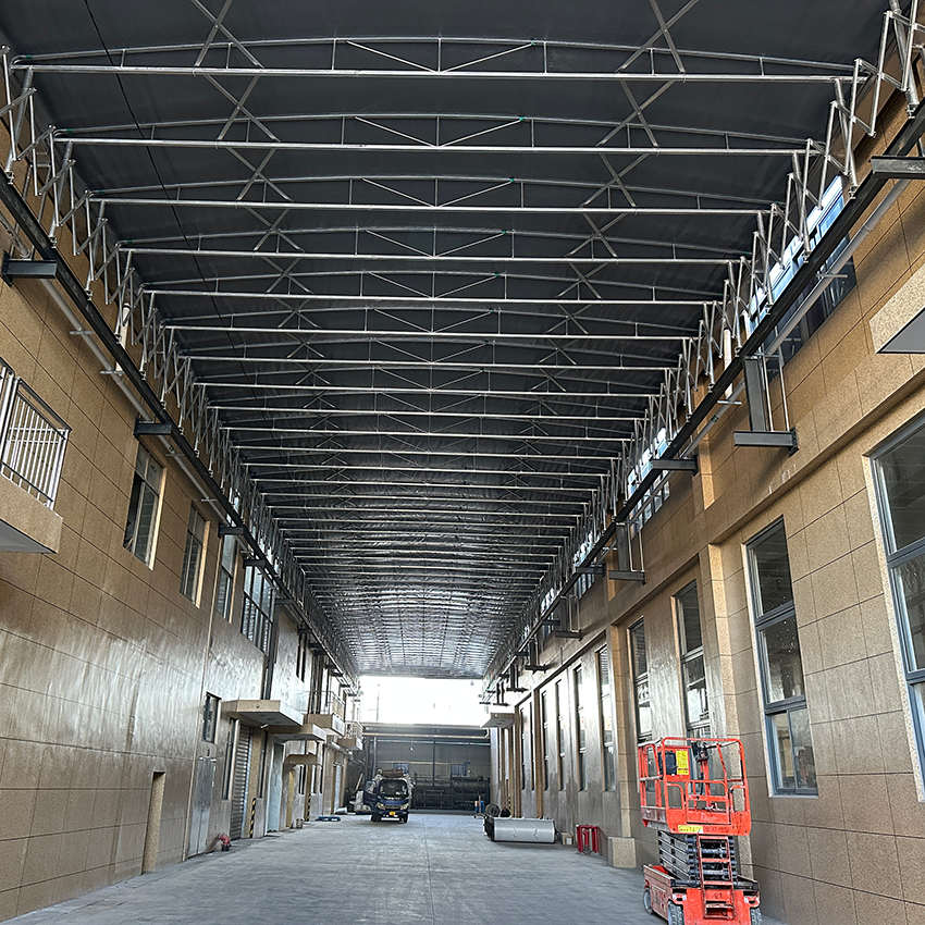Custom Retractable Aisle Awning for Industrial Facilities | Factory Corridor Cover - Image 5