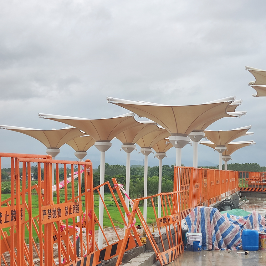 Inverted Umbrella Tension Membrane Structure for EV Charging Station & Parking Lot - Image 5