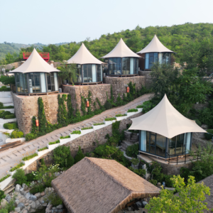Luxury Glamping Tent with Panoramic Glass Walls for Scenic Spots and Hotels — Perfect for All-Season Eco-Resorts