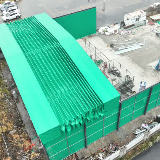 Light Steel Motorized Retractable Canopy Tent - Outdoor Waterproof Sliding Shelter for Factory Yard & Warehouse - Image 4