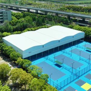 Motorized Retractable Roof System for Tennis & Basketball Courts | All-Weather Steel Frame Canopy