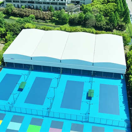 Motorized Retractable Roof System for Tennis & Basketball Courts | All-Weather Steel Frame Canopy - Image 2