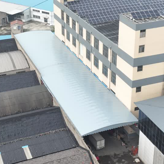 Electric Retractable Canopy for Industrial Factory Aisle & Outdoor Movable Storage Shelter - Image 3