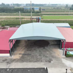 Large-span steel structure canopy for factory yard storage